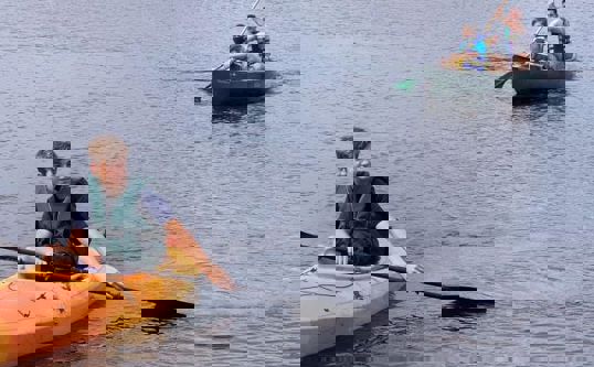 Kayaking Canoeing To Pull Trash