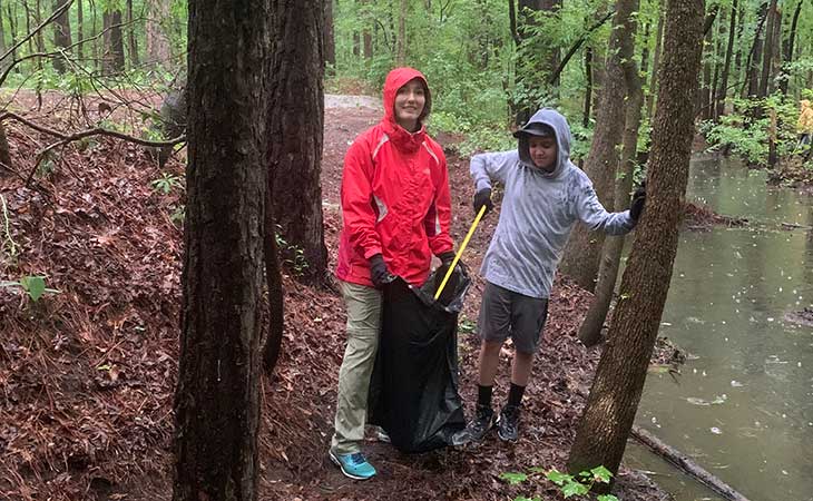 Indian River Park Picking up Trash