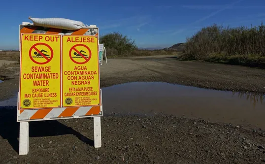 Sewage Contaminated Water Warning