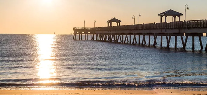 Pier At Buckroe Beach In Hampton