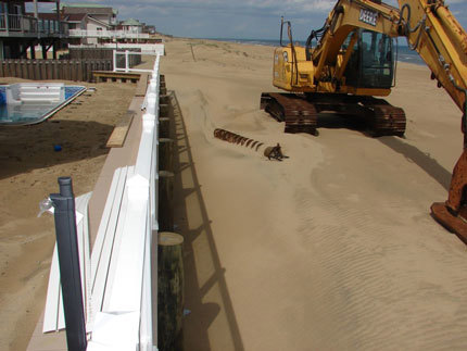 bulldozer moving sand